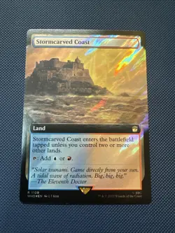 MTG Stormcarved Coast (Extended Art) (Surge Foil) : Doctor Who (WHO) NM Foil - Image 1