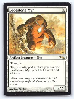 Lodestone Myr 200 Rare Mirrodin Magic: The Gathering Lightly Played - Image 1