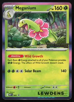 Meganium - MEP 001 - Mega Evolution Stamped Black Star Promo - Pokemon Card LP1 - Image 1