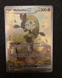 Pokemon TCG Meloetta ex 167/086 Sv: Black Bolt Ultra Rare Full Art Holo NM - Image 1