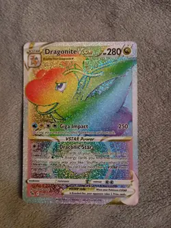 Dragonite VStar Rainbow Rare - Pokemon Go - 81 - Near Mint - Image 1
