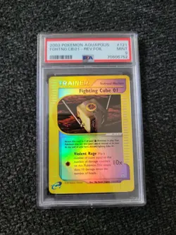 Pokemon Aquapolis Set Reverse Holo Fighting Cube 01 - PSA 9! Mint! PK636 - Image 1