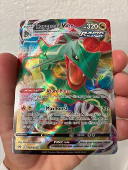 Pokemon TCG RAYQUAZA VMAX "Crown Zenith" Ultra Rare~HOLO🔥NICE! #101/159.l - Image 5