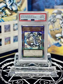 PSA10 Blue-Eyes White Dragon Ukiyoe Yu-Gi-Oh! 25th Anniversary Stamp Set NYC1 - Image 1