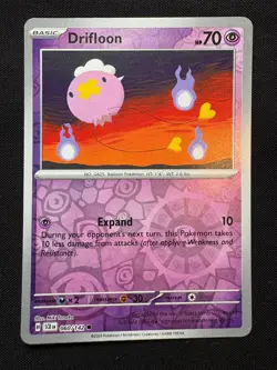 Drifloon 060/142 Reverse Holo Common LP-NM - Pokemon TCG S&V Stellar Crown SCR - Image 1