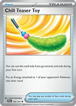 Chill Teaser Toy 166/191 Reverse Holo LP-NM- Pokemon S&V Surging Sparks SSP - Image 3