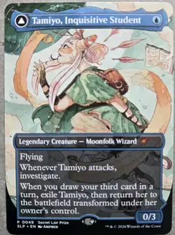 Tamiyo Inquisitive Student / Tamiyo Seasoned Scholar Secret L'air Prize NM MTG - Image 1