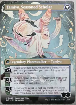 Tamiyo Inquisitive Student / Tamiyo Seasoned Scholar Secret L'air Prize NM MTG - Image 2