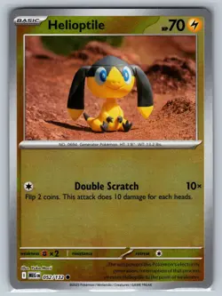 Helioptile 052/132 Common Mega Evolution Pokemon Reverse Holo Near Mint - Image 1
