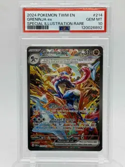Pokemon TCG TWN EN GRENINJA EX 214/167 Special Illustration Rare PSA 10 GEM MINT - Image 1