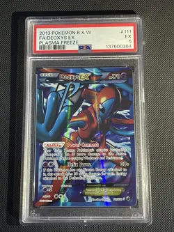 Pokemon Deoxys EX 111/116 Plasma Freeze PSA 5 - Image 1