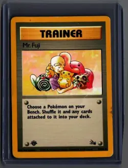 Mr. Fuji 58/62 Uncommon Fossil Pokemon 1st Edition - Image 1
