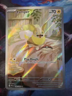 Pokemon TCG Yamper 099/094 Full Art Illustration Rare Holo Phantasmal Flames - Image 1