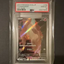Pokemon Charmander 168/165 SV2a 151 Japanese Art Rare Holo PSA 10 (2023) - Image 1