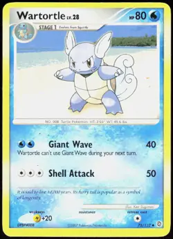 Wartortle 75/132 Uncommon Secret Wonders Pokemon Lightly Played - Image 1