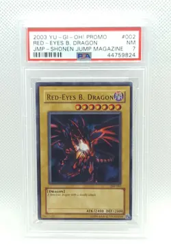 YU-GI-OH 2003 RED-EYES B. DRAGON JMP-002 PROMO PSA-7 - Image 1