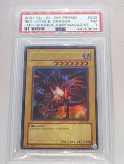 YU-GI-OH 2003 RED-EYES B. DRAGON JMP-002 PROMO PSA-7 - Image 2