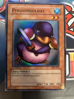 Yu-Gi-Oh! Pinguin Soldat SDJ-G022 Super Rare 1. Auflage deutsch - Image 1
