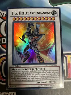 Yu-Gi-Oh T.G. Hellebardenkanone Ultra Rare EXVC-DE043 Deutsch 1. Auflage NM - Image 1