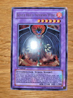 Boser HELD Inferno Wing GLAS-DE038 Ultra Rare Deutsch 1. Auflage YUGIOH - Image 1