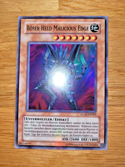 Yu-Gi-Oh Boser Held Malicious Edge GLAS-DE003 1. Auflage Deutsch Super Rare - Image 1
