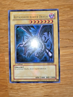 Rotaugiger Schwarzer Drache 1. Auflage SDJ-001 Ultra Rare Yugioh Deutsch - Image 1