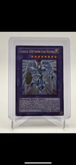 YUGIOH TCG ELEMENTAL HERO SHINING FLARE WINGMAN LCGX-EN050 SECRET 1ST EDITION LP - Image 2