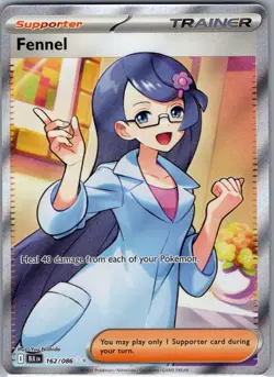 Fennel 162/086 SV: Black Bolt - Pokemon Card - NM - Image 1