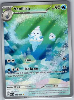 Vanillish 112/086 SV: White Flare - Pokemon Card - NM - Image 1