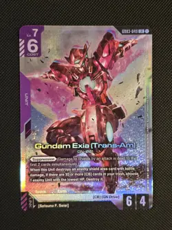 Gundam Exia (Trans-Am) Unit 003-046 Suppression Gundam War TCG Card - Image 1