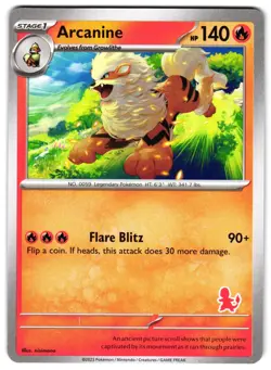 ARCANINE - NM - MY FIRST BATTLE DECK STAMP CHARMANDER ENGLISH POKEMON CARD - Image 1