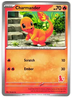 CHARMANDER - NM - MY FIRST BATTLE DECK STAMP CHARMANDER ENGLISH POKEMON CARD - Image 1
