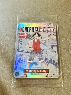 University Of Houston One Piece Promotional Card- Monkey .D. Luffy (sealed) - Image 1