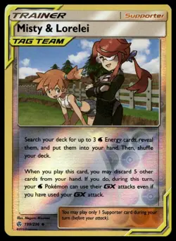 Misty & Lorelei #199/236 SM - Cosmic Eclipse Near Mint or Better - Pokemon Card - Image 1