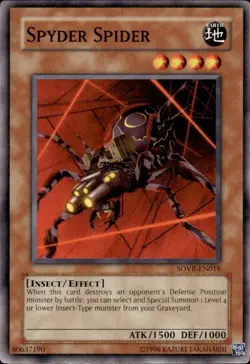 Spyder Spider SOVR-EN018 Yu-Gi-Oh! Card Unlimited - Image 1