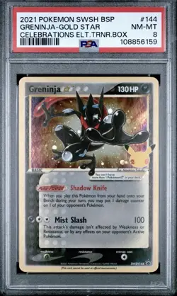 PSA 8 Pokemon TCG Greninja Star SWSH144 SWSH Promo Cards Holo - Image 1