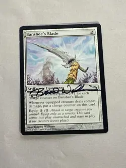 MTG Banshee's Blade Artist Proof and Signature Signed Williams - Image 1