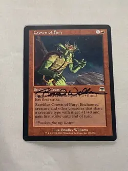 MTG Crown of Fury Artist Proof and Signature Signed Williams - Image 1