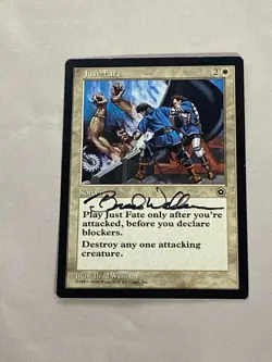MTG Just Fate Artist Proof and Signature Signed Williams - Image 1
