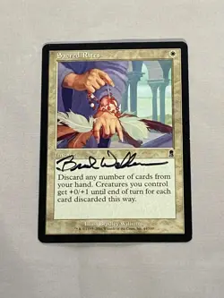 MTG Sacred Rites Artist Proof and Signature Signed Williams - Image 1