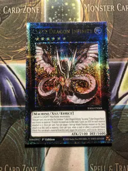 *** CYBER DRAGON INFINITY *** QUARTER CENTURY SECRET RARE RA04-EN068 YUGIOH! - Image 1