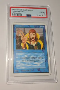 1993 MTG UNLIMITED COUNTERSPELL MARK POOLE VINTAGE EX-MT PSA 6 - Image 3