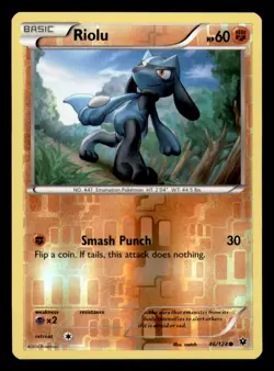 Riolu 46/124 Common Fates Collide Pokemon Reverse Holo Near Mint - Image 1