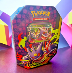 POKEMON TCG MEGA MOONLIT TIN MEGA GENGAR EX PROMO METAL TIN BRAND NEW UNOPENED - Image 1