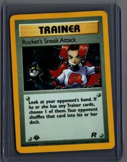 Rocket's Sneak Attack 72/82 Rare HOLO Team Rocket Pokemon 1st Edition - Image 1