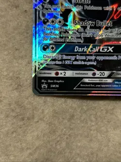 2017 Pokemon TCG Sun & Moon SM36 Black Star Promo Umbreon GX Full Art - Image 2