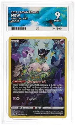 🔹ACE 9 MINT🔹Mew GG10/GG70 Galarian Gallery🔸Crown Zenith 2023 Pokemon TCG - Image 1