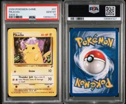 2000 Pokemon Game Pikachu 87/130 Base Set 2 PSA 10 GEM MINT - Image 3