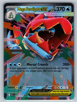 Mega Feraligatr ex 043/217 Double Rare Ascended Heroes Pokemon Holo Near Mint - Image 1