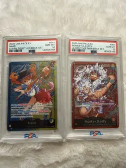 Nami Luffy One Piece Learn Together Psa 10 Sequential Set - Image 1